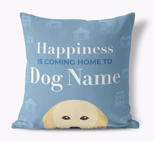 Happiness Is: Personalized {breedFullName} Canvas Pillow